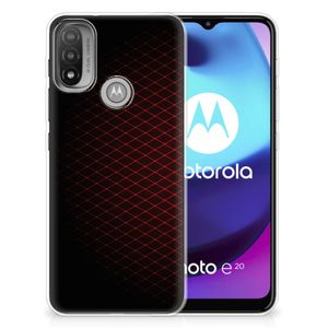 Motorola Moto E20 | E40 TPU bumper Geruit Rood