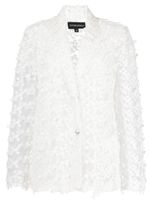 Cynthia Rowley blazer boutonné à détails de fleurs - Blanc