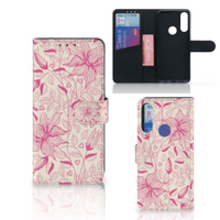 Alcatel 1S 2020 Hoesje Pink Flowers - thumbnail