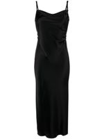 Nanushka Fiore satin midi dress - Noir