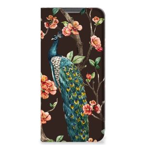 OPPO A96 | A76 Hoesje maken Pauw met Bloemen