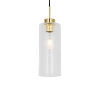 QAZQA Art Deco hanglamp goud met glas - Laura