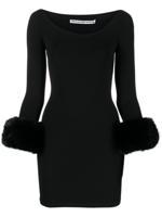 Alexander Wang Jurk met imitatiebont - Zwart