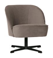 BePureHome Draaifauteuil 'Vogue' Velvet, kleur Nougat