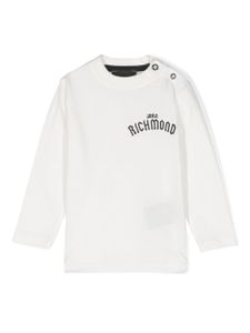 John Richmond Junior t-shirt en coton à logo brodé - Blanc