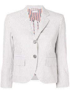 Thom Browne manteau Seersucker - Gris