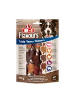 8-in-1 Triple Flavour koekjes voor honden, met extra veel vlees, per stuk verpakt (113 g), verschillende Soorten:, Skewers (1 x 113 g).