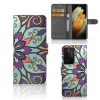 Samsung Galaxy S21 Ultra Hoesje Purple Flower - thumbnail