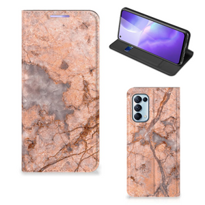 OPPO Find X3 Lite Standcase Marmer Oranje