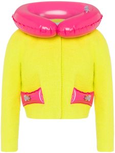 Moschino veste Inflatable en tweed - Jaune