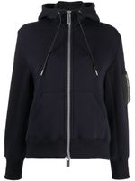 sacai hoodie en jersey à fermeture zippée - Bleu - thumbnail