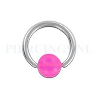 BCR 1.6 mm strandbal roze-paars - thumbnail