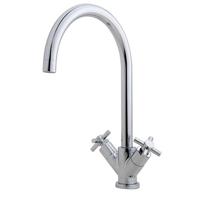 Keukenkraan Cross 2-Knops Chroom