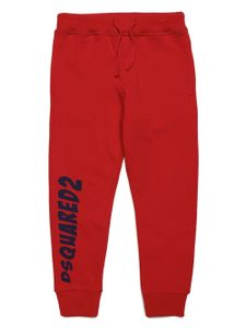 DSQUARED2 KIDS pantalon de jogging en coton à logo imprimé - Rouge