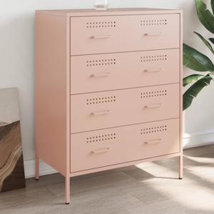 Dressoir 68x39x89 cm staal roze