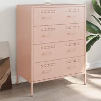 Dressoir 68x39x89 cm staal roze - thumbnail