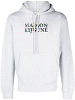 Maison Kitsuné hoodie en coton à logo imprimé - Gris