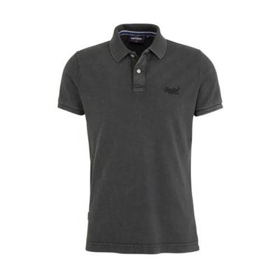 Superdry slim fit polo gewassen zwart Superdry slim fit polo gewassen zwart