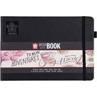 SAKURA Schets/notitieboek 21X14,8 cm met 80 crèmewitte vellen