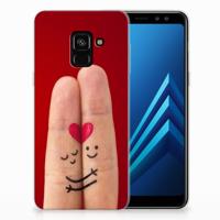 Samsung Galaxy A8 (2018) Silicone Back Cover Liefde - Origineel Romantisch Cadeau