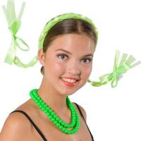 Diadeem met vlechten fluor GEEL