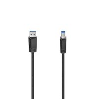 Hama USB-kabel USB 3.2 Gen1 (USB 3.0 / USB 3.1 Gen1) USB-A stekker, USB-B stekker 1.50 m Zwart 00200625