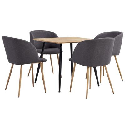 vidaXL 5-delige Eethoek stof taupe vidaXL 5-delige Eethoek stof taupe