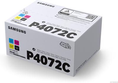 Samsung CLT-P4072C zwarte/cyaan/magenta/gele tonercartridges, 4-pack
