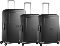 Samsonite S'cure Spinner 69+69+75cm Black kofferset - thumbnail