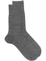 Falke chaussettes en maille marbrée à logo - Gris