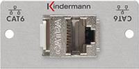 Cat.6 (RJ45) Genderchanger/aansluitkoppeling KINDERMANN 7444-526, 50x50mm