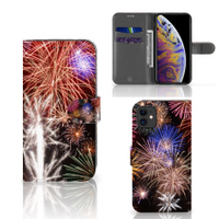 Apple iPhone 11 Wallet Case met Pasjes Vuurwerk - thumbnail