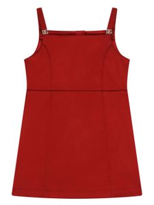 Dolce & Gabbana Kids robe sans manches à plaque logo - Rouge