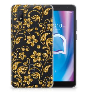 Alcatel 1B (2020) TPU Case Gouden Bloemen