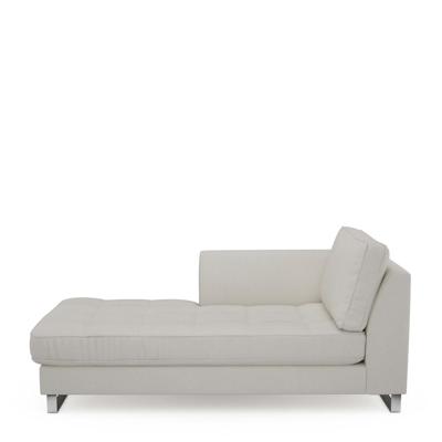 Rivièra Maison Chaise Longue 'West Houston' Links, Oxford Weave, kleur Aaskan White