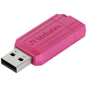 Verbatim USB DRIVE 2.0 PINSTRIPE USB-stick 128 GB Pink 49460 USB 2.0