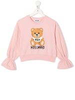 Moschino Kids t-shirt évasé à logo imprimé - Rose - thumbnail