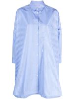 Jil Sander chemise en coton à rayures - Bleu