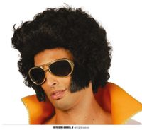 Pruik Elvis Boogie Zwart - thumbnail