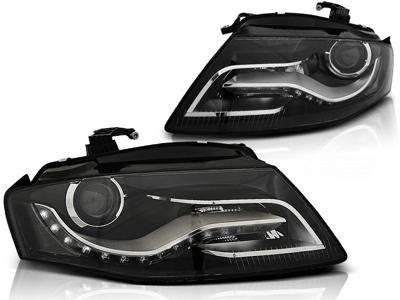 Tuning-Tec Koplampen dagrijlicht voor Audi A4 B8 04 08- 11 TRU DRL ZWART