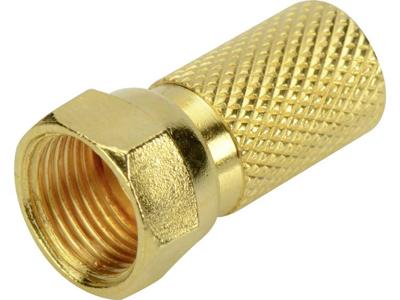SAT F-stekker voor coaxkabels met 6,8 mm buitendiameter, voor 7mm kabel, 75 Ohm, goud, metaal ednet SAT F-stekker voor coaxkabels met 6,8 mm buitendiameter, voor 7mm kabel, 75 Ohm, goud, metaal ednet