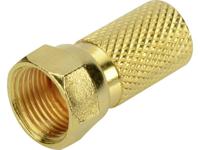 SAT F-stekker voor coaxkabels met 6,8 mm buitendiameter, voor 7mm kabel, 75 Ohm, goud, metaal ednet