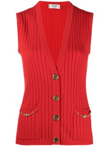 Céline Pre-Owned débardeur boutonné en maille fine - Rouge