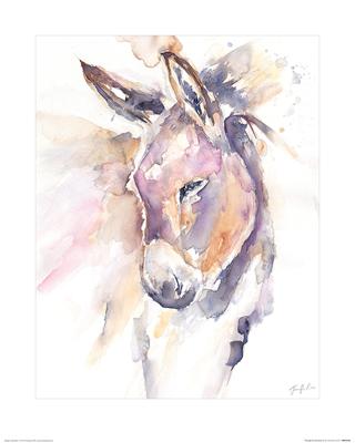 Thoughtful Donkey Art Print Jennifer Rose 40x50cm