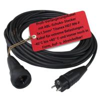 Elektrotechnik Schabus 300110 verlengkabel Titanex kabel en ABL Schuko 3G1,5 mm, zwart