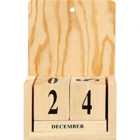 Creotime kalender hout unisex 13 x 5,5 x 19,2 cm