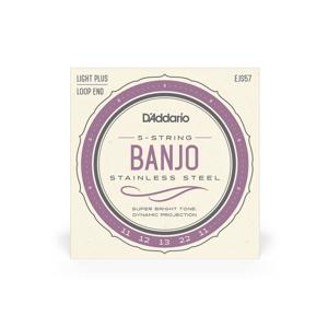 D&apos;Addario EJS57 Stainless Steel Custom Medium 11-22 snaren voor vijfsnarige banjo