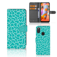 Samsung Galaxy M11 | A11 Hoesje Cracks Blue