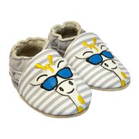 Rose et Chocolat babyslofjes Classic Giraffe Shadez Stripes Grey Maat