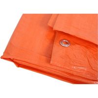 Outdoor/camping oranje afdekzeil / dekzeil 8 x 10 meter met ringen